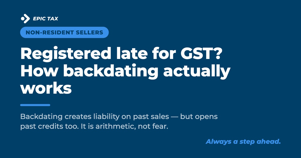 Registered late for GST in Australia? How backdating actually works