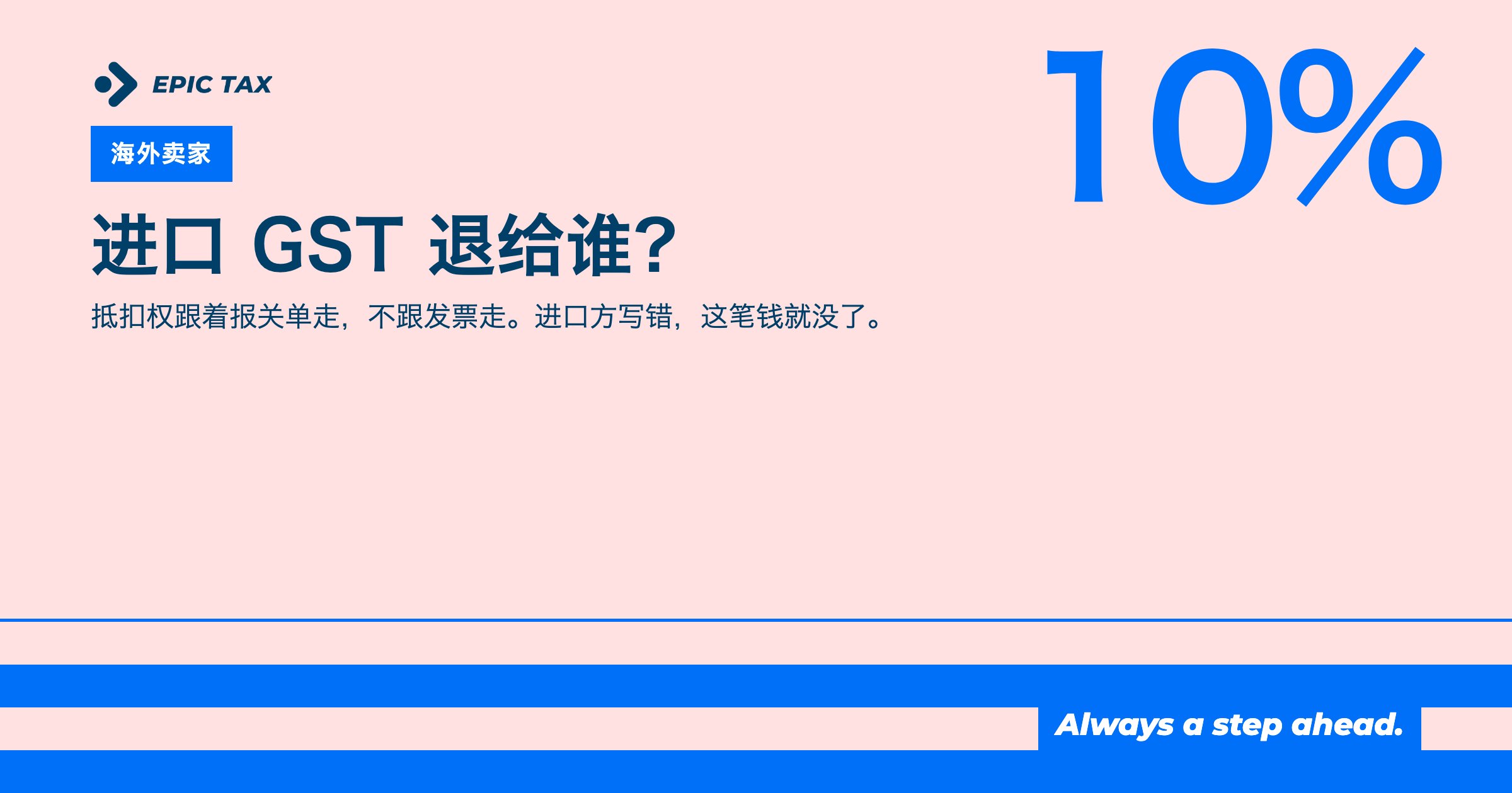 进口 GST 退给谁?报关单上「进口方」那一行字,一次讲清