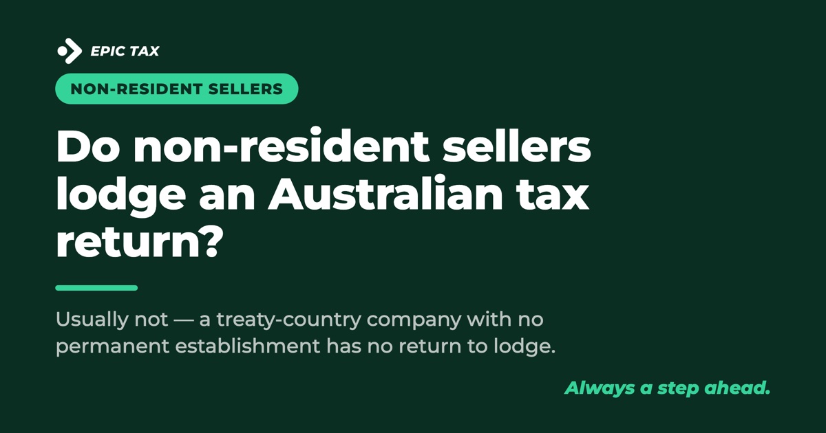 Do non-resident Amazon sellers lodge an Australian income tax return?