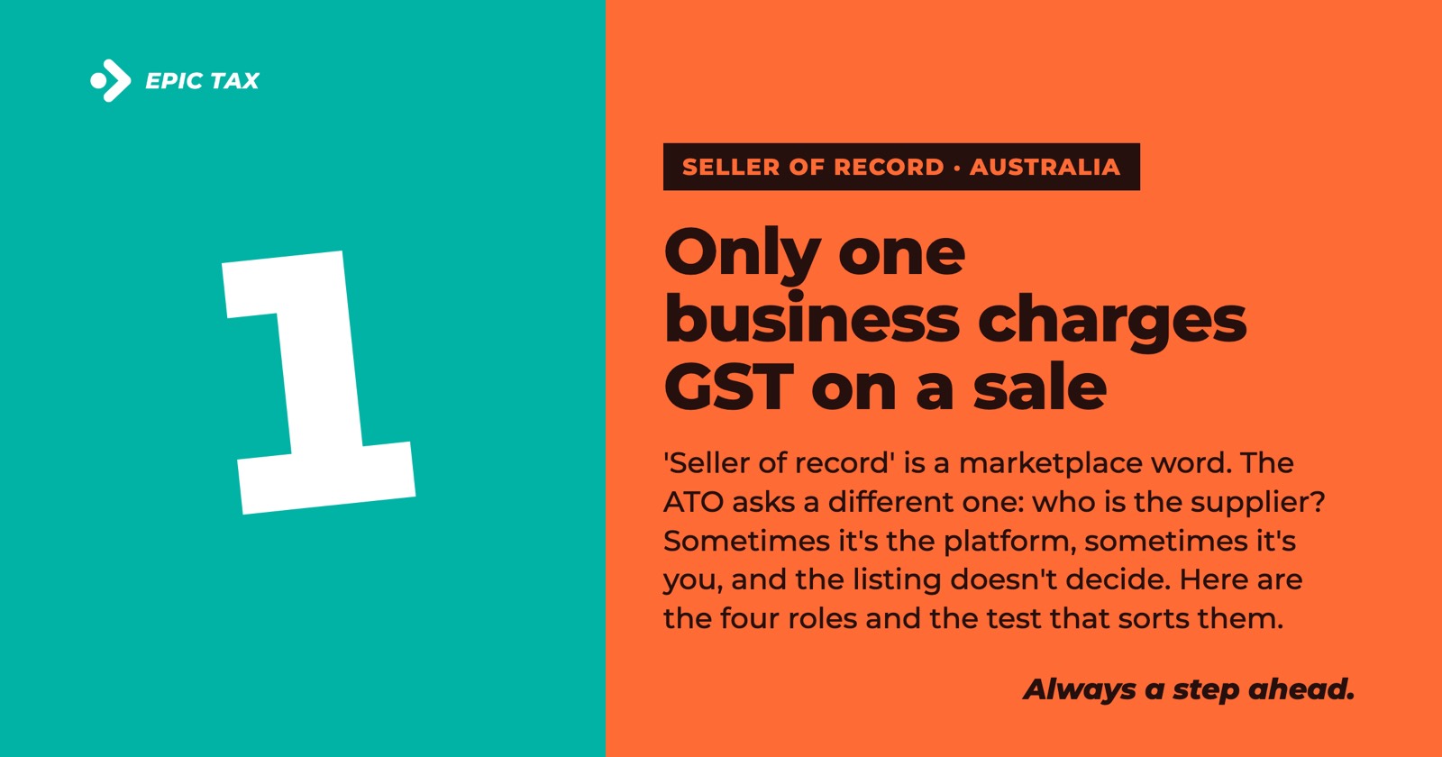 Who Is the Seller of Record in Australia, and Why the ATO Cares (2026)